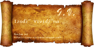 Izsó Viviána névjegykártya